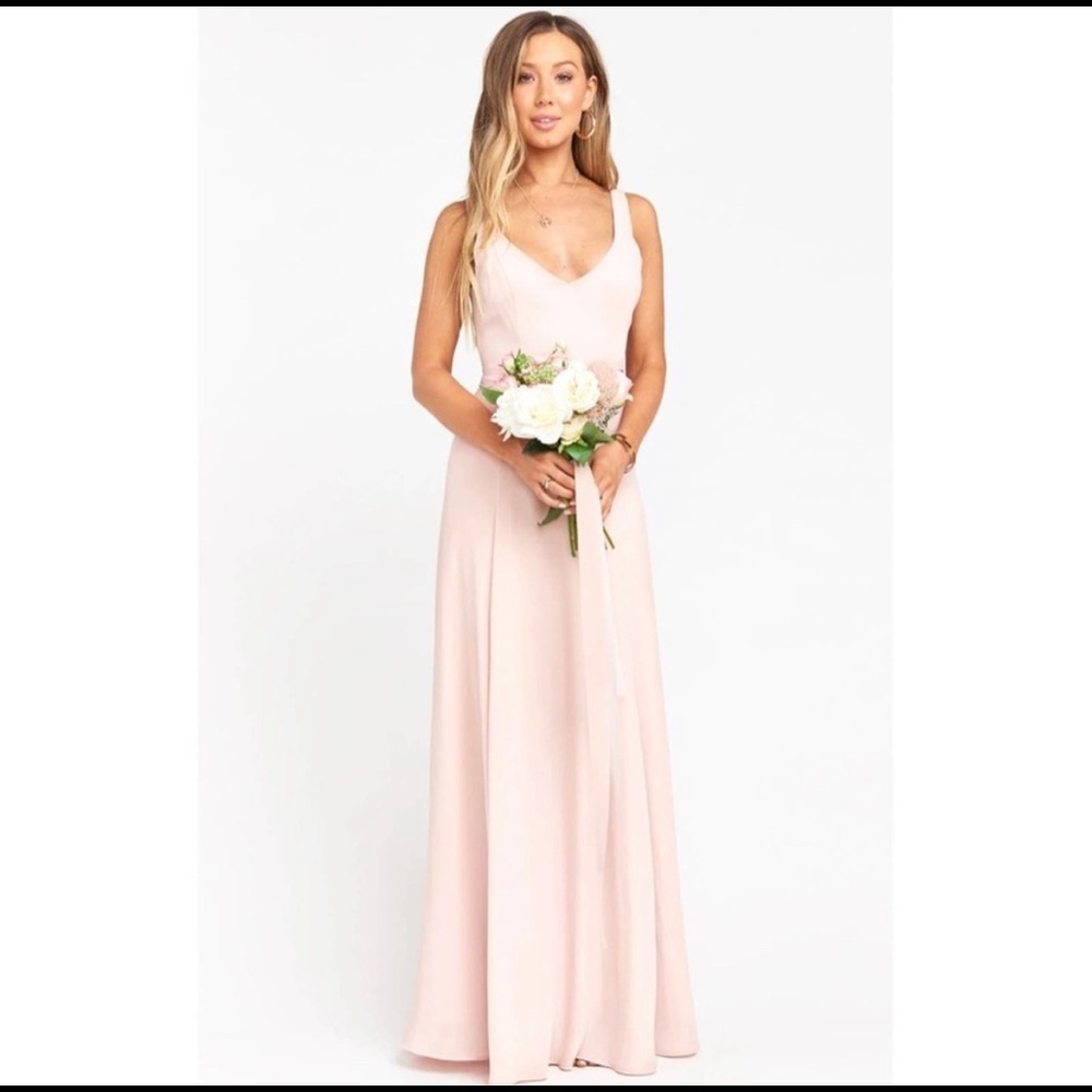 Show me your mumu jenn maxi dress dusty blush XS
